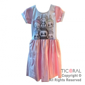 DISFRAZ DIVERSION VESTIDO LABUBU NIA TALLE 2 x 1